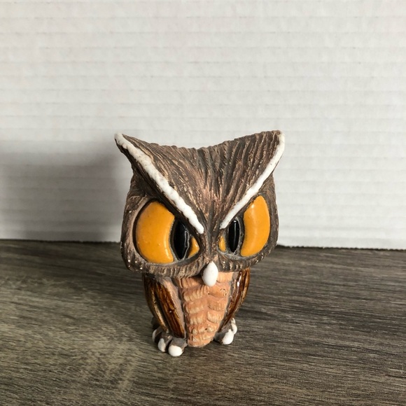 Vtg Owl Figurine Handmade in Uruguay - Picture 1 of 9